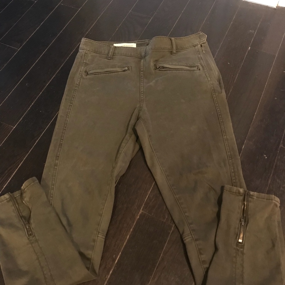 Anthropologie Hunter Green High Wasted Pants